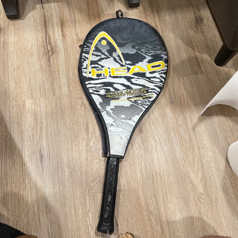 Head Agassi Oversize Tennis Racquet Vibration Control System with Cover‎